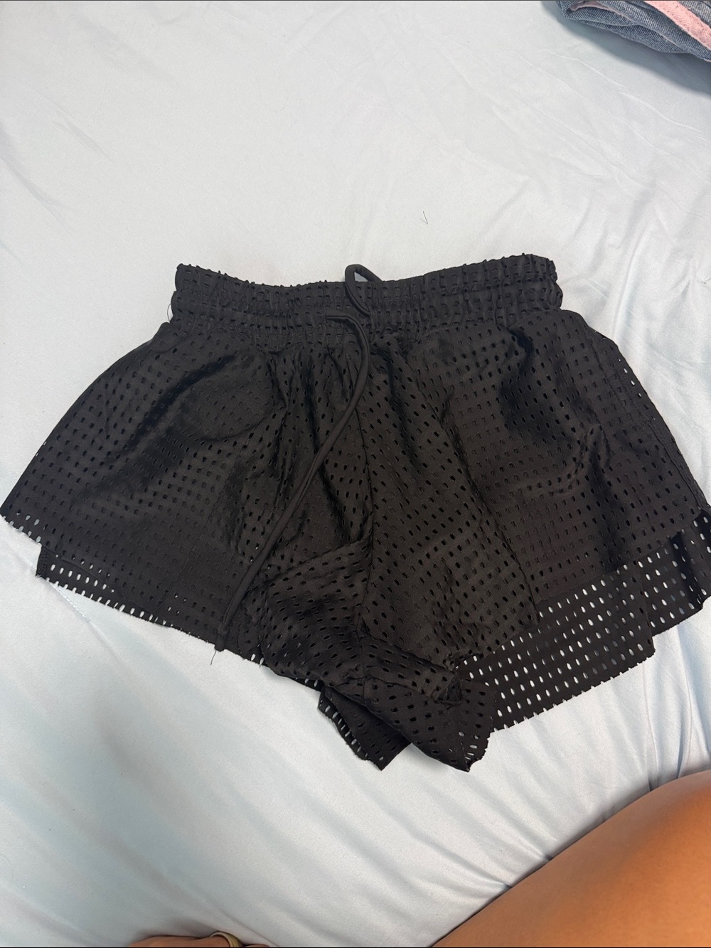 Five Dancewear - Black Eyelet Layered Women's Shorts